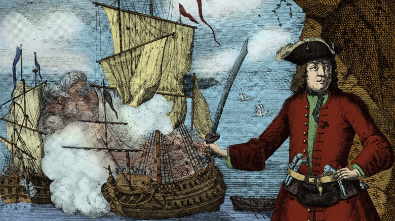 Captain Henry Every (mislabeled John) capturing a ship