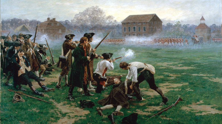 a painting of The Battle of Lexington