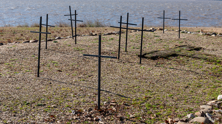 Burial plots at Jamestown