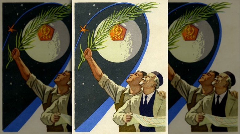 painting commemorating Soviet space program