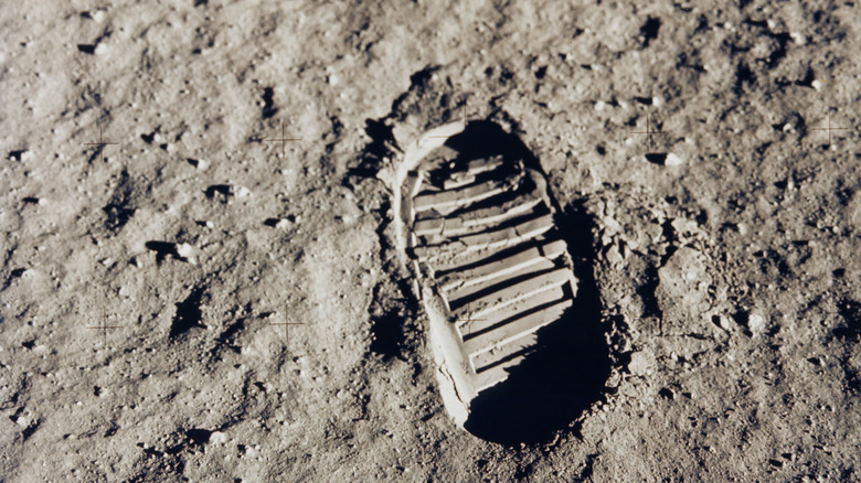 first footprint on the moon Neil Armstrong