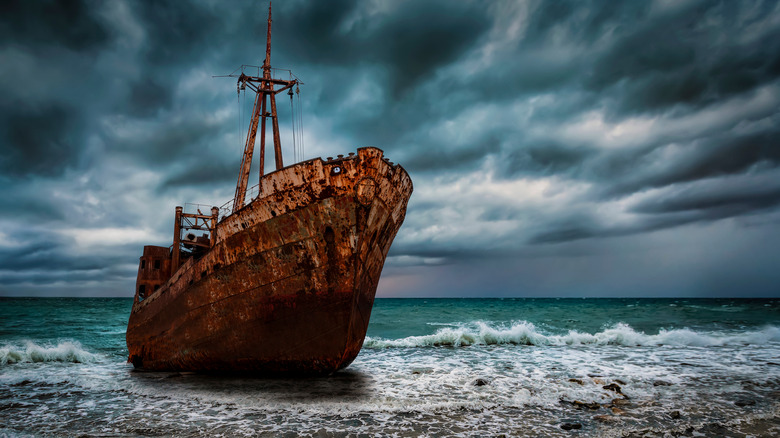 shipwreck on a beach
