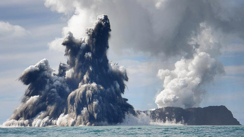 underwater volcano that erupted in March 2009