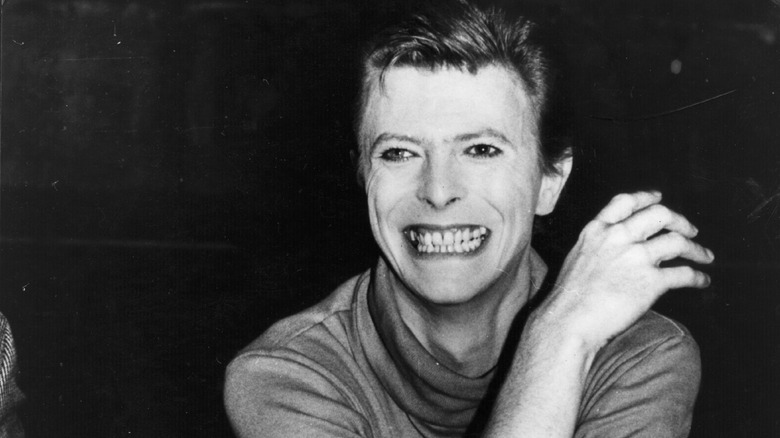 David Bowie in rehearsals for The Elephant Man 1980
