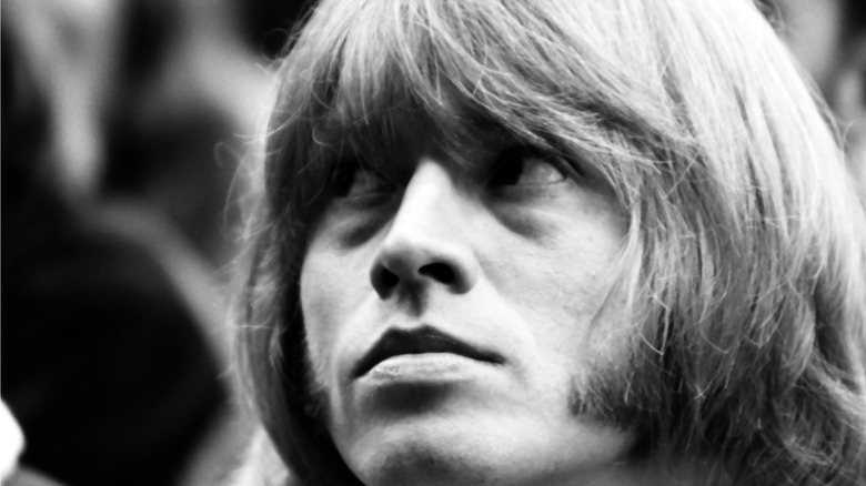 Young Brian Jones looking up