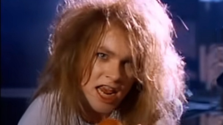 Axl Rose in the video for Welcome to the Jungle