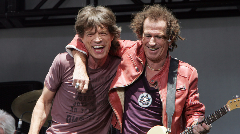 Keith Richards and Mick Jagger onstage in 2005