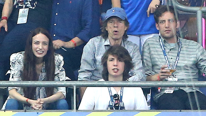 Keith Richards with three of his children