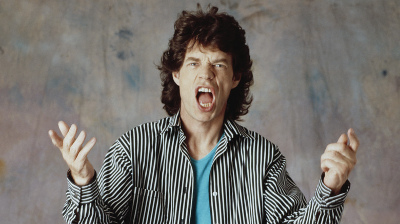 Mick Jagger posing solo in 1987
