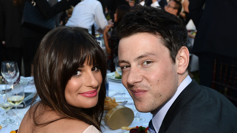 Cory Monteith with costar and girlfriend, Lea Michele
