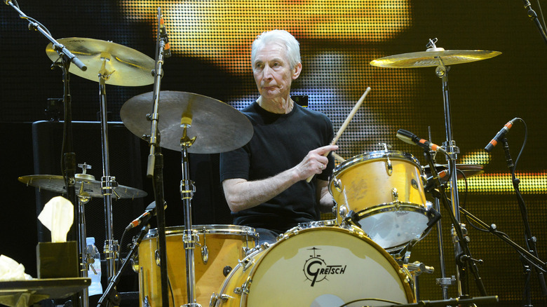 Charlie Watts on drums