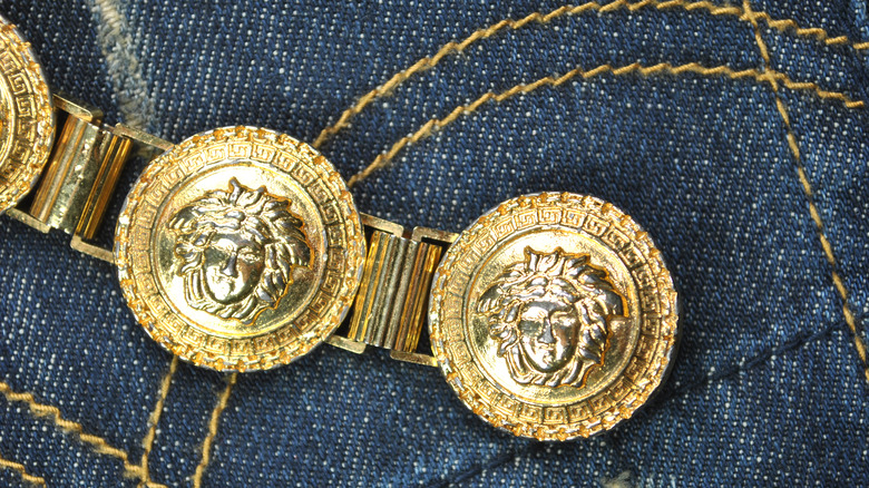 Versace belt with logo