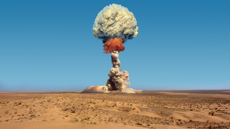 Blast from nuclear test in desert