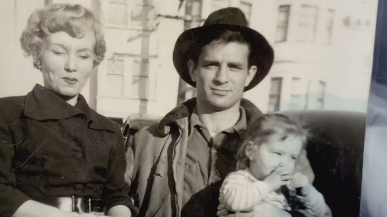 Photo of Jack Kerouac with wife and child