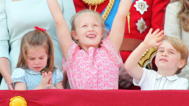 The Royal children waiving and smiling