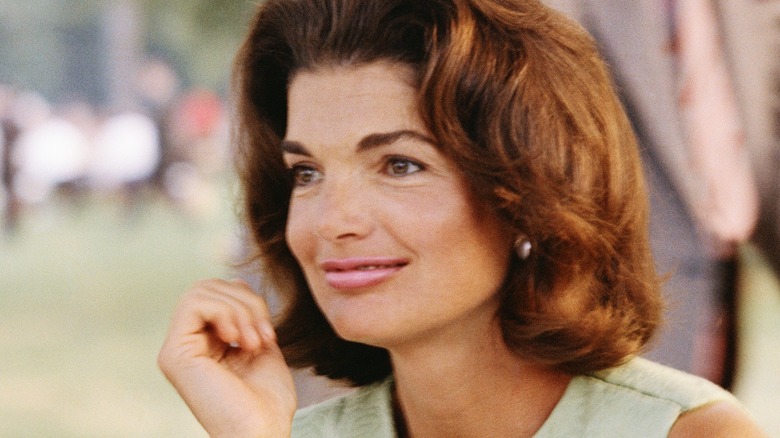 Jacqueline Kennedy Onassis smiling
