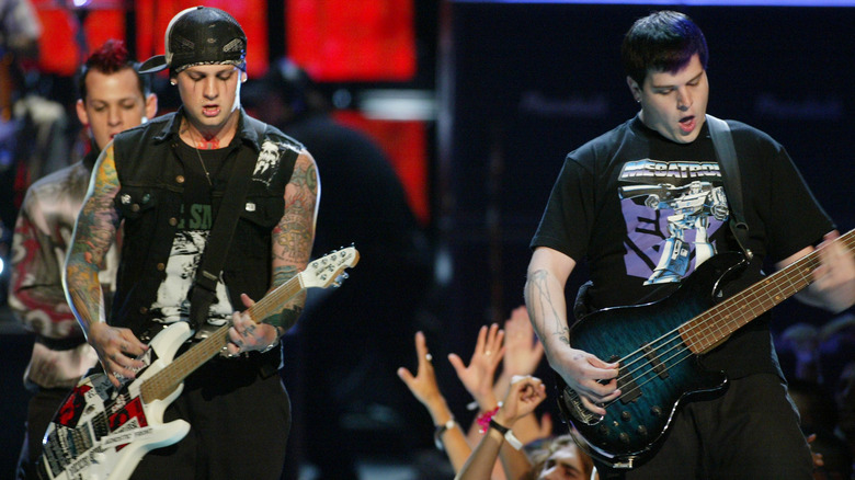 Benji Madden and Paul Thomas onstage