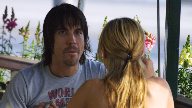 Anthony Kiedis at a restaurant with a date