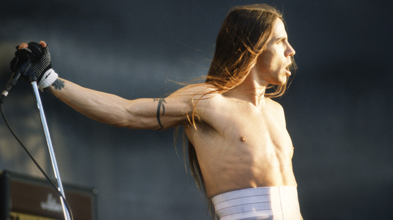 Anthony Kiedis shirtless onstage