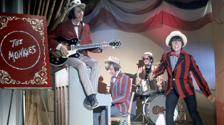 The Monkees on set