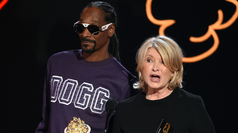 Snoop Dogg and Martha Stewart looking surprised