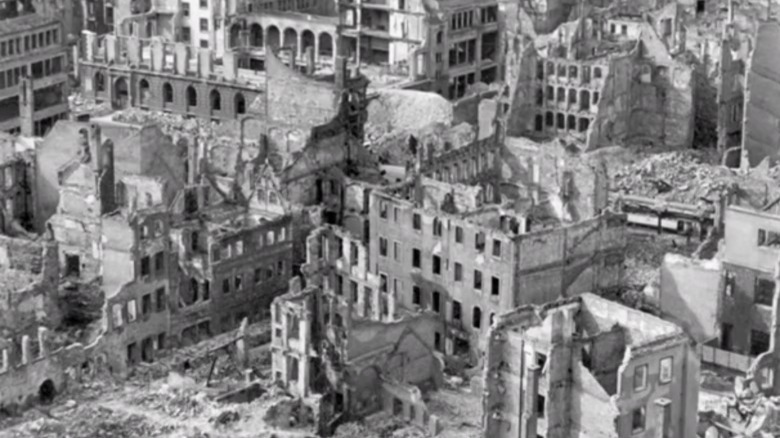 Dresden destroyed after fire-bombing 1944
