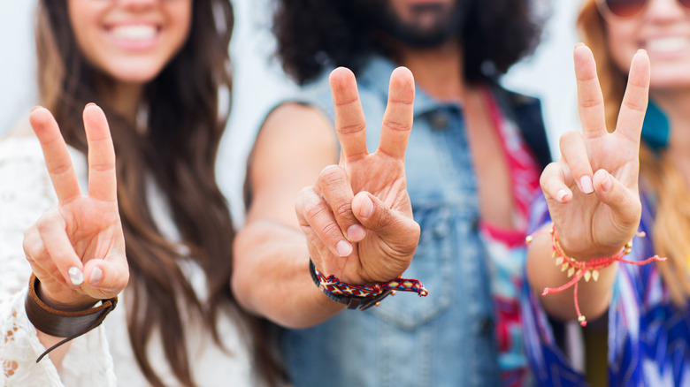 Hippie peace signs