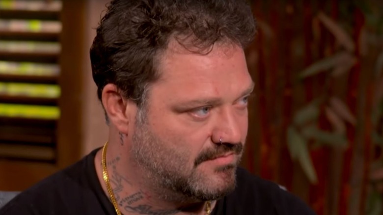 Bam Margera wearing gold chain