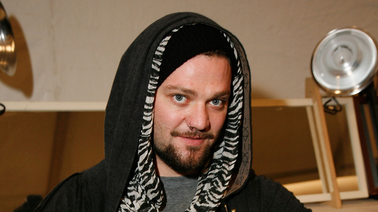 Bam Margera wearing a hoodie