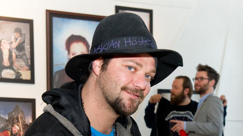 Bam Margera wearing a hat