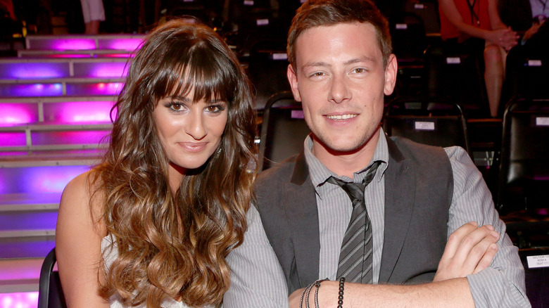 actress Lea Michele with Cory Monteith
