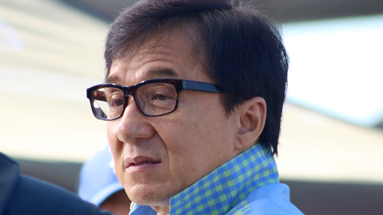 jackie chan wearing glasses