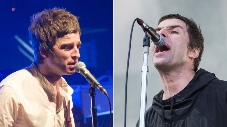 Cropped photo by Alterna2 of Noel Gallagher in 2012, https://creativecommons.org/licenses/by/2.0/ / Cropped photo by Stefan Brending of Liam Gallagher in 2017, https://creativecommons.org/licenses/by-sa/4.0/