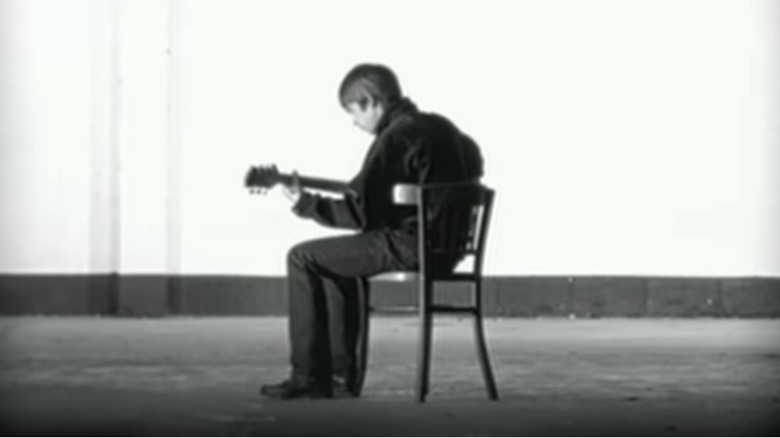 Noel Gallagher in the music video for Wonderwall