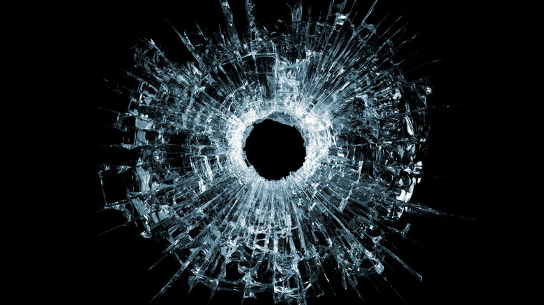 gunshot on glass