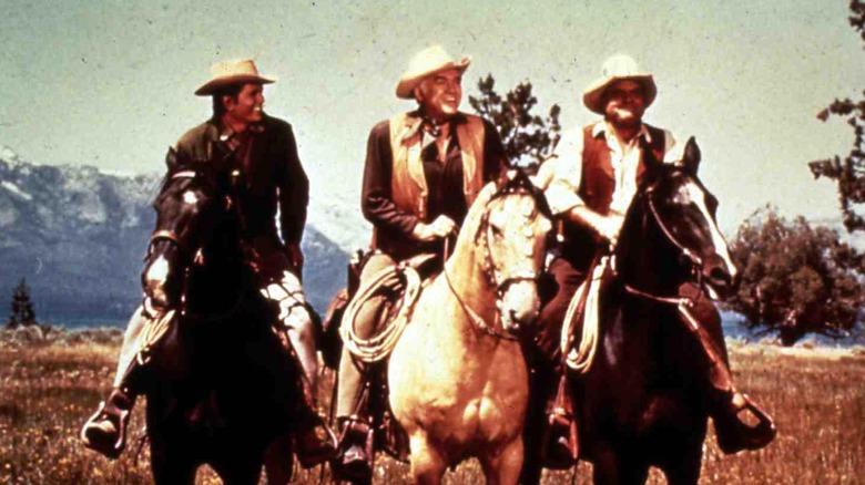 Bonanza photo of Cartwrights on horses