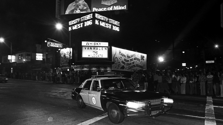 Police car on the Sunset Strip