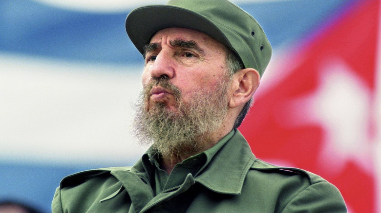 Fidel Castro standing straight