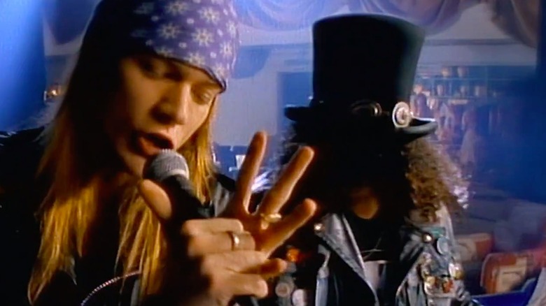 Axl Rose and Slash in Sweet Child O' Mine