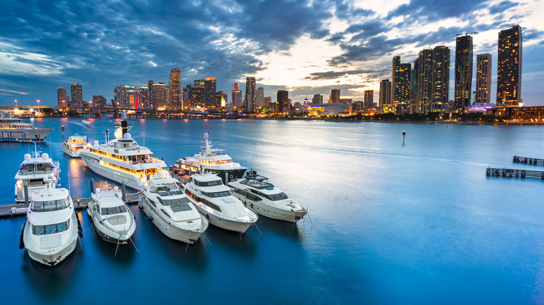 Sunset on the Miami skyline