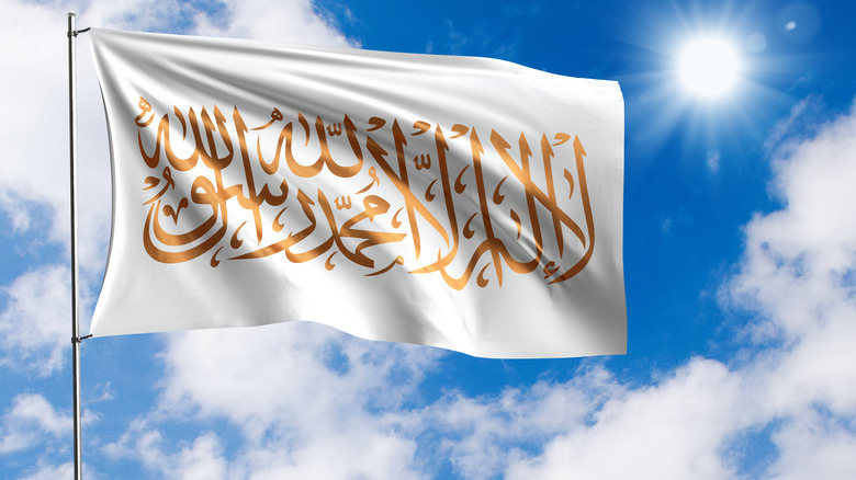 The Taliban flag