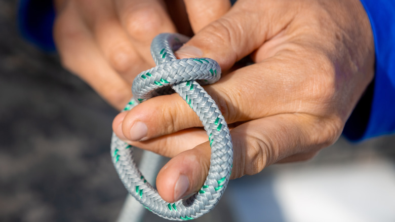 Holding a rope