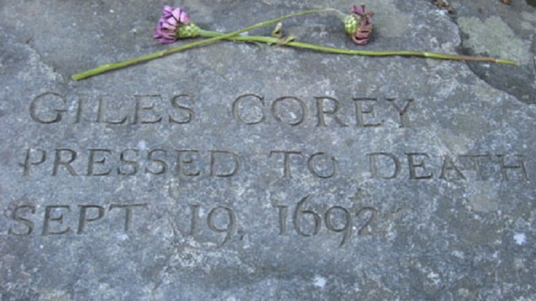 Giles Corey's grave