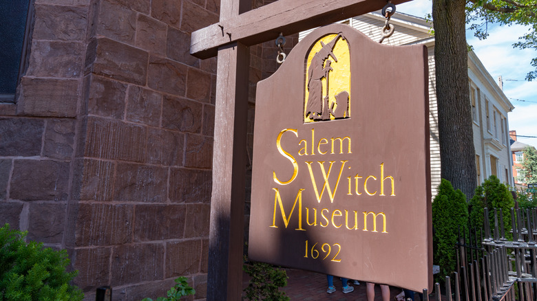Sign for the Salem Witch Museum