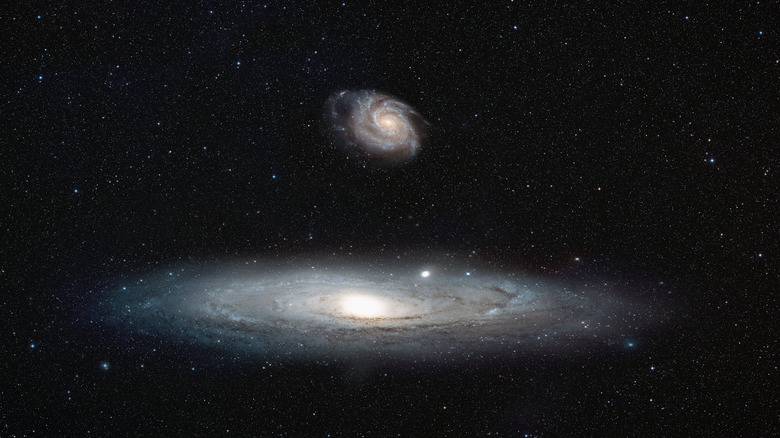 Andromeda and Milky Way galaxies