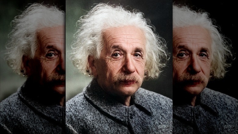 Albert Einstein in color