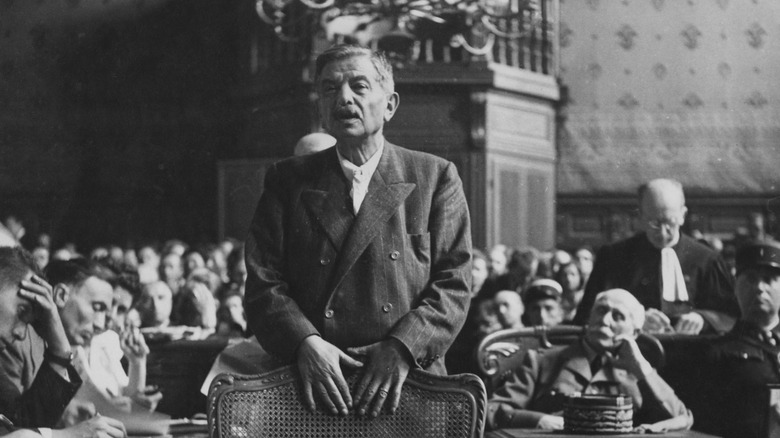 Pierre Laval at his trial