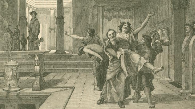 romans celebrating during saturnalia