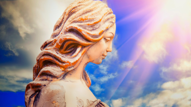Statue of Aphrodite with sunbeam
