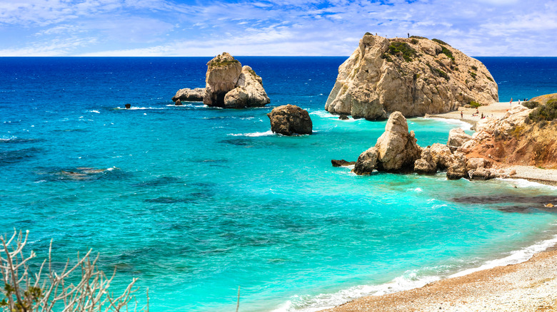 Islands rocks in blue ocean